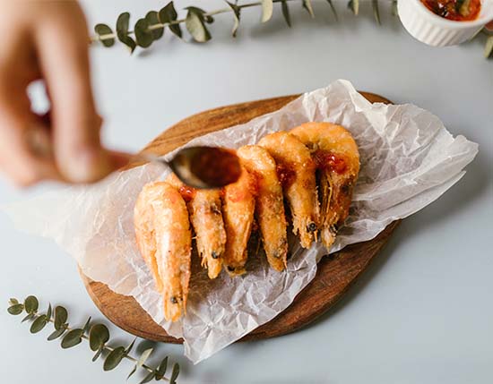 Crevettes et sauce CHILLI GO-TAN