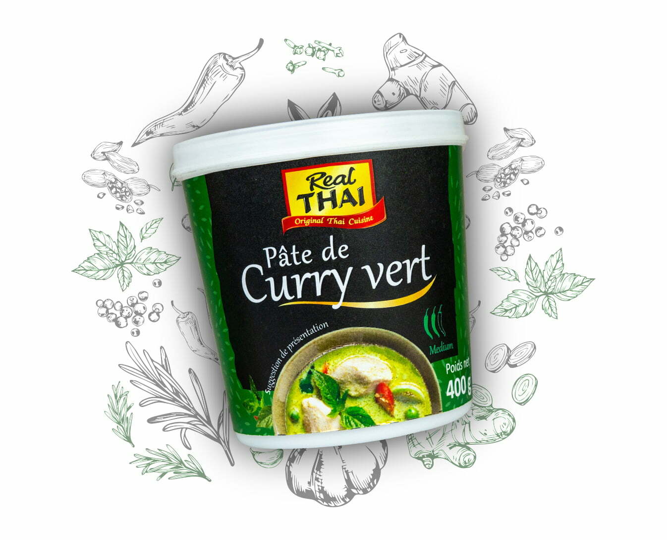 CURRY THAI_Produit Curry vert Real THAI