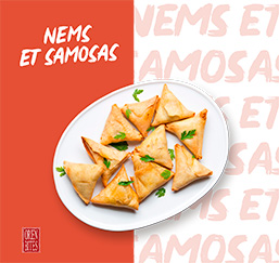 NEMS ET SAMOSAS couvert